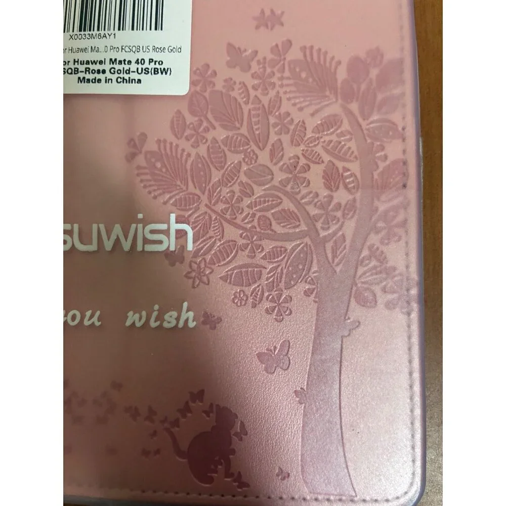 Cell Phone Wallet Case for Huawei Ma Pro FCSQB US Pink Rose Gold